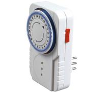 Toma Programable POLY POOL PP1407 Temporizador Diario, Color Blanco, Para Uso