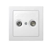 TOMA R-TV+SAT INTERMEDIA BLANCO DE SUPERFICIE Simon 73 LOFT