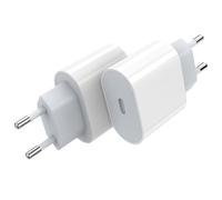 Toma rápida USB-C de 25 W, 2 puertos, cargador compacto y portátil, perfecto para smartphone, tableta afeitadora y otros dispositivos pequeños, compatible con iPhone/Samsung/AirPods.