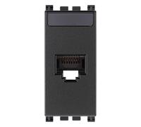 Toma RJ45 Con Conector NetSafe Cat6 Serie Civil Vimar Arkè Gris Cod. 19339
