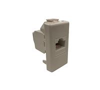 Toma RJ45 UTP CAT.6A compatible BTicino Matix AM5979C6A Toma 8 polos para cables LAN, conexión de cripado sin herramientas, color blanco