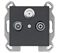 Toma RTV-SAT, lumina, negro