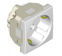 Toma SCHUKO 2P+T con Obturador 16A 250V (Blanco) Serie Quadro 45 - EFAPEL