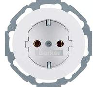 Toma Schuko, blanco polar, brillo