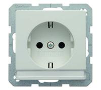 Toma Schuko con portaetiquetas, Q.x, blanco polar