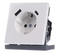 Toma SCHUKO con USB tipo AC - Toma de corriente (receptáculo) LS1520-15CAWW | Jung | LS1520-15CAWW | Toma de corriente / enchufe