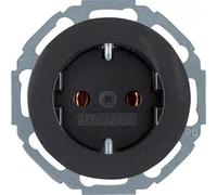 Toma Schuko, negro, brillo