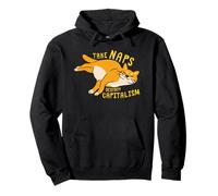 Toma siestas, destruye el capitalismo - Divertido gato Sudadera con Capucha