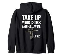 Toma tu Cruz y sígueme: Jesús Sudadera con Capucha