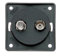 Toma TV box radio/SAT Integro gris