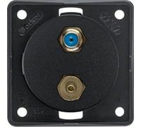 Toma TV box radio/SAT Integro negro mate