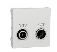 Toma tv/fm/sat intermedia new unica blanco polar schneider