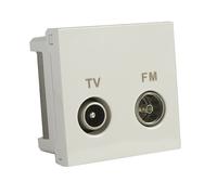 Toma tv/fm serie intermedia new unica blanco polar schneider