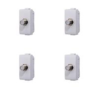 Toma TV satélite con tornillo tipo F compatible Bticino Matix color blanco