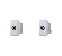Toma TV, toma sat, toma de red CAT5/CAT6, toma de TV RJ11 compatible con Bticino Matix (toma directa M, 2)