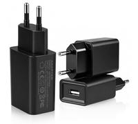 Toma USB de 10 W [5 V/2 A, lote de 3] cargador USB, toma cargador rápido, cargador de teléfono, para iPhone Samsung Android Xiaomi Huawei, lámpara de mesa, consolas juegos, router, Bluetooth Speaker