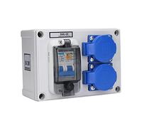 Tomacorriente a Prueba de Agua, Toma de Pared de Trabajo Seguro de Uso Amplio 200-250V para Exteriores para Interiores