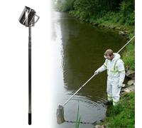 Tomador de muestras de calidad del agua con varilla telescópica, poste de muestreo de acero inoxidable y cucharón de péndulo, for muestreo de laboratorio, monitoreo ambiental(500ml,0.9-2m/2.8-6.56ft)