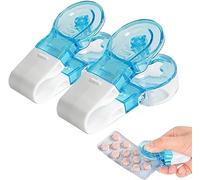 Tomador de pastillas portátil, sin contacto, herramienta fácil de sacar medicamentos, removedor de pastillas portátil, dispensador portátil de tabletas (Size : 2pcs)