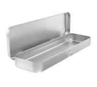 Tomaibaby Estuche de lápices de metal Caja rectangular de una sola capa para lápices y papelería Caja de almacenamiento para estudiantes 8.07X2.36X0.79 pulgadas