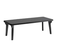 Tomaino - Mesa de jardín extensible de plástico Berg160/220 x 90 x 74h cm - Mesa de exterior con extensión (new antracita)