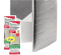Tomaino - Panel termorreflectante para radiadores - Juego de 2 piezas de papel de aluminio - Evita la dispersión del calor - Ahorro energético aislante térmico para calentadores, calderas, estufas