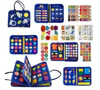 Tomalithic Tablero Ocupado Montessori - Tablero Sensorial de Actividades Juguetes Educativos para Niños 2 3 4 5 Años, 4 Capas Tablero Montessori - Aprende a Vestir y Aprendizaje di Alfabeto e Numeri