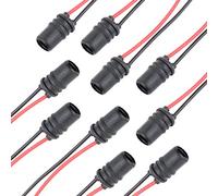 TOMALL 10pcs T10 194 zócalo hembra precableado redondo para el reemplazo de los bulbos del LED