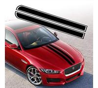 TOMALL 129 cm x 24 cm Car Hood Stripe Sticker Auto Racing Body Side Stripe Calcomanía Falda Techo Bumps Calcomanía Vinilo Modificado Stripe Sticker Car Decoración (Negro)