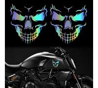 TOMALL 2 calcomanías de calavera para coche, Halloween, fantasma, aterrador, gráfico de calavera para motocicletas, camiones, ventanas, parabrisas, puertas, paredes, divertidas decoraciones de
