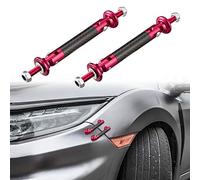 TOMALL 2 piezas de 45 mm ajustables para parachoques delantero/trasero de coche, barra de soporte de fibra de carbono, color rojo, universal para parachoques (fibra de carbono rojo)