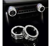 TOMALL Bling - Cubierta para perilla de CA compatible con Toyota RAV4 2019-2022, consola central, botón de control de clima de CA, cubierta de perilla de aire acondicionado, tapa de volumen de sonido,