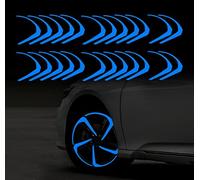 TOMALL Calcomanía reflectante para llantas de rueda compatible con Honda Accord Sedan 2018 2021 vinilo impermeable pegatinas para coche, noche, advertencia de seguridad reflectante, decoración para coche (azul)