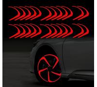 TOMALL Calcomanía reflectante para llantas de rueda compatible con Honda Accord Sedan 2018 2021 vinilo impermeable pegatinas para coche, noche, advertencia de seguridad reflectante, decoración para coche (rojo)