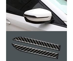 TOMALL Calcomanías universales de Fibra de Carbono para visión Trasera de Coche, antiarañazos, Borde de Puerta de automóvil, Tira anticolisión, calcomanías Protectoras de Espejo retrovisor para