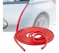 TOMALL Car Door Protector Strip Red, Car Door Guards U Shape Rubber Seal Protector, Anti-Collision Anti-Scratch Waterproof Car Decorative Moulding Strips 5M(16ft)