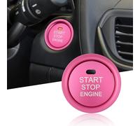 TOMALL Cubierta de botón de arranque de motor de aluminio compatible con Mazda CX-3, CX-5, MX-5, MX-5, tapa de botón de encendido del motor sin llave, accesorios de decoración (rosa)