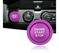 TOMALL Cubierta de botón de arranque de motor de aluminio compatible con Toyota Tacoma Corolla RAV4 Camry Prius Avalon Mirai Tapa de botón de encendido del motor, accesorios de decoración, anillo sin