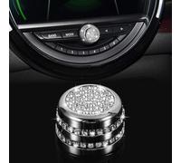 TOMALL Cubierta de perilla de volumen de sonido brillante compatible con Mini Cooper Clubman Countyrman F54 F55 F56 F60 Cubierta de botón de volumen de consola central, accesorios interiores