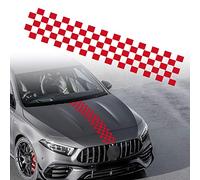 TOMALL Pegatina de Rayas para Capó de Coche Racing Body Side Faldón Raya Techo Parachoques Raya Vinilo Decoración de Capó (Rojo)