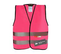 Tomamu Chaleco de alta visibilidad para niños - Chaleco de alta visibilidad con cierre de gancho y bucle y bandas reflectantes - Fabricado con material reflectante 3M