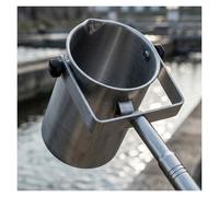 Tomamuestras de agua con vaso extensible, varilla telescópica, vaso de precipitados de 500ml y 1000ml con boquilla graduada for muestreo de líquidos(Steel(1000ml),210cm/83in)