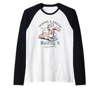 Tomando un descanso de mantenerlo unido Camiseta Manga Raglan