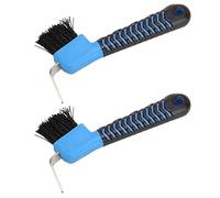Tomantery 2 uds. Cepillo Duradero para Pezuñas de Caballo, Gancho de Acero para Trabajos de Limpieza Eficientes para Suministros de Limpieza de Establos de Caballos, Color Azul