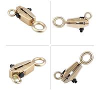 Tomantery Abrazadera de Tracción Duradera de Acero Cromado Dorado de 5 Toneladas, Mandíbulas Dentadas Autoajustables, Operación y Recta, Reparación de Carrocerías, Color Dorado