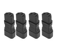 Tomantery Adaptador de Corriente IEC320 C14 a C13, Convertidor PDU de Ordenador Eficiente para Ups de Portátiles, Adaptador de PVC de Cobre de 4 Uds para Sala de Servidores