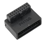 Tomantery Adaptador de Panel Frontal USB, Adaptador de Codo de 90° con Enchufe Vertical Duradero para Placa Base de PC, Plug and Play para Usuarios de /// (Tipo B)