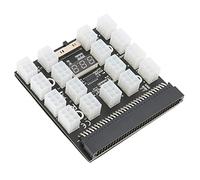 Tomantery Adaptador de Placa de Distribución de Energía Alta Resistencia Mecánica 17 Puertos 6 Pines para Fuente de Alimentación de Servidor Común Negro 12V