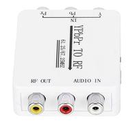 Tomantery Adaptador de Señal de YPbPr a RF Mini Convertidor para Transmisión de un Cable de Larga Distancia, Plug and Play para Entusiastas del Cine en Casa, Material ABS