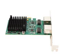 Tomantery Adaptador de Tarjeta LAN Ethernet PCIE X1 de Doble Puerto 2,5G para Transmisión de Alta Velocidad a Través de Cable UTP CAT5e